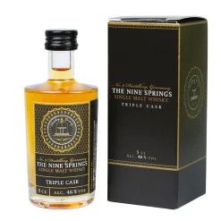The Nine Springs - Triple Cask Single Malt Whisky aus dem Eichsfeld in Thüringen | Miniaturflasche