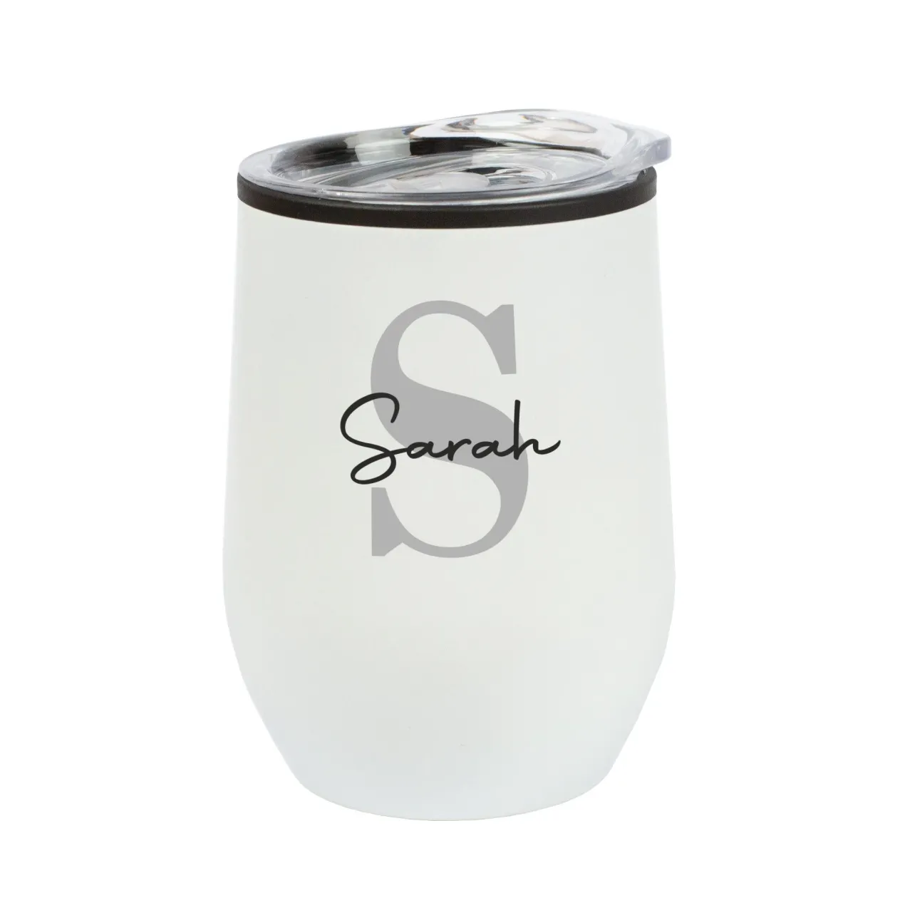 Thermobecher personalisiert mit Initiale & Name in schwarz oder weiß | Coffee to go Becher als Geschenk