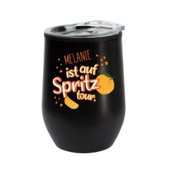 Thermobecher 'Spritztour' personalisiert mit Name | Geschenk für Freundinnen & JGA mit Farbauswahl