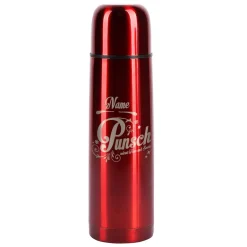 Thermosflasche graviert mit Punsch-Motiv und Name