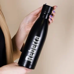 Thermosflasche in zwei Farben mit Ihrem Wunschnamen