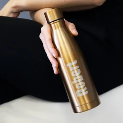 Thermosflasche in zwei Farben mit Ihrem Wunschnamen