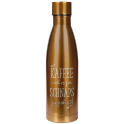 Thermosflasche mit Kaffeemotiv und Wunschtext