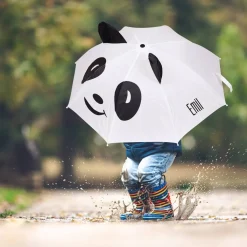 Tierischer Regenschirm für Kinder - Panda, Katze oder Frosch - mit Name