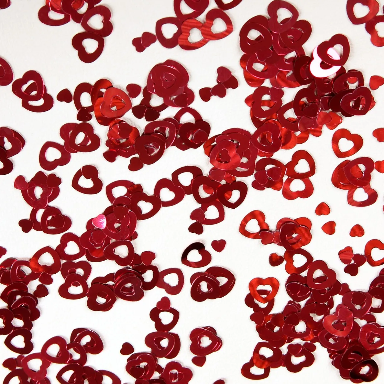 Tischdekoration Konfetti rote Herzen