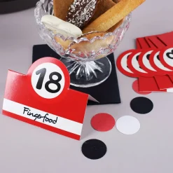Tischkarten zum 18. Geburtstag