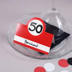 Tischkärtchen für den 50. Geburtstag