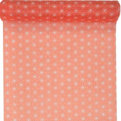 Tischläufer aus Vlies in Orange / Weiß