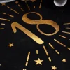 Tischläufer aus Vlies zum 18. Geburtstag - schwarz/gold