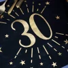Tischläufer aus Vlies zum 30. Geburtstag - schwarz/gold