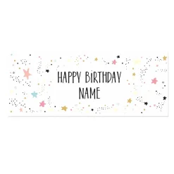 Tischläufer zum Geburtstag mit Sternen und Name bedruckt