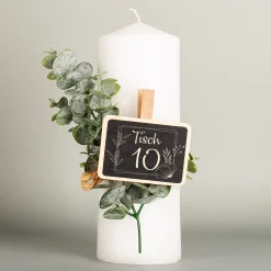 Tischnummer als Holztafel mit Klammer für Hochzeiten, Geburtstage & Feiern