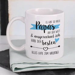 Tolle Tasse zum Vatertag - Es gibt so viele Papas auf der Welt & ausgerechnet ich habe den besten
