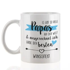 Tolle Tasse zum Vatertag - Es gibt so viele Papas auf der Welt & ausgerechnet ich habe den besten