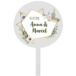Tortentopper zur Hochzeit personalisiert mit Namen & Datum | Acryl Caketopper für Hochzeitstorte