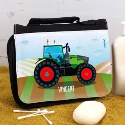 Traktor - Waschtasche mit Name