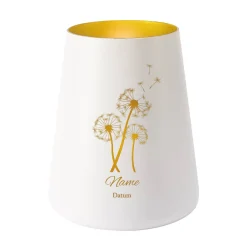 Trauerlicht mit Pusteblumen in schwarz oder weiss