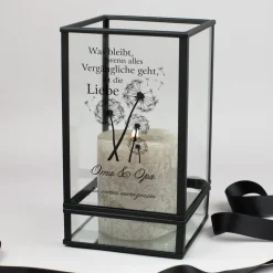 Trauer Windlicht mit Pusteblumenmotiv | Personalisierte Laterne mit Name & Datum Ritzenhoff & Breker