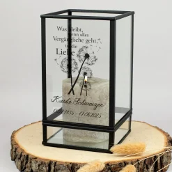 Trauer Windlicht mit Pusteblumenmotiv | Personalisierte Laterne mit Name & Datum Ritzenhoff & Breker