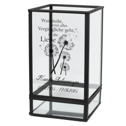 Trauer Windlicht mit Pusteblumenmotiv | Personalisierte Laterne mit Name & Datum Ritzenhoff & Breker