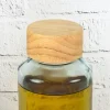 Trinkflasche aus Glas mit Name personalisiert 600 ml | Handmade Flasche mit Holzdeckel als Geschenk