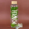 Trinkflasche aus Glas mit Name personalisiert | Nachhaltige Flasche als Geschenk für Sport & Freizeit