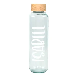 Trinkflasche aus Glas mit Name personalisiert | Nachhaltige Flasche als Geschenk für Sport & Freizeit