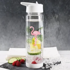 Trinkflasche Flamingo mit Fruchteinsatz
