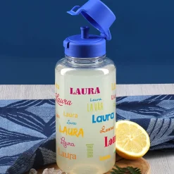 Trinkflasche mit Name in verschiedenen Farben und Schriftarten, 0,7 L