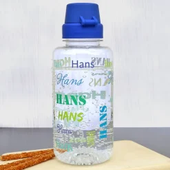 Trinkflasche mit Name in verschiedenen Farben und Schriftarten, 0,7 L