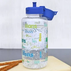 Trinkflasche mit Name in verschiedenen Farben und Schriftarten, 0,7 L