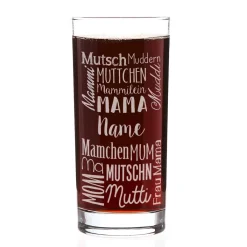 Trinkglas für die Mama mit verschiedenen Bezeichnungen