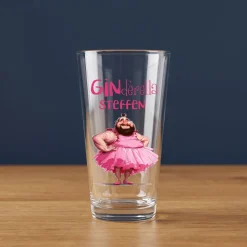 Trinkglas 'Ginderella' mit Name personalisiert | Gin Tonic Glas als lustiges Geschenk für Männer