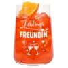 Trinkglas Lieblingsfreundin mit Herzmotiv | Glas 430ml als Geschenk für beste Freundin | Cocktailglas