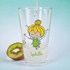 Trinkglas mit kleiner Fee und Wunschname