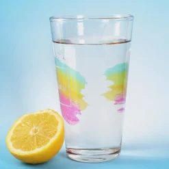 Trinkglas mit Namen im Watercolor-Design