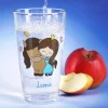 Trinkglas mit Prinzessin und Pferd