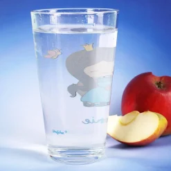 Trinkglas mit Prinzessin und Pferd