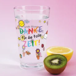 Trinkglas zum Abschied für Erzieher 