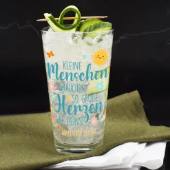 Trinkglas zum Abschied für Erzieher 