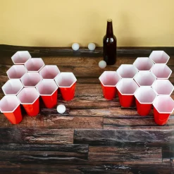 Trinkspiel Hexagon Beer Pong | Partyspiel Bierpong