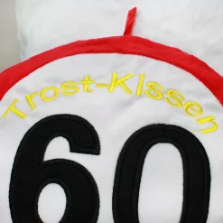 Trostkissen zum 60. Geburtstag - Heul doch! Lustiges Geschenk im Verkehrsschild Design