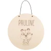 Türschild aus Holz mit Tiger-Motiv und Wunschname fürs Kinderzimmer