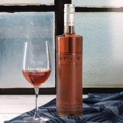 Träume gehen nie in Rente - Wein-Set mit graviertem Glas