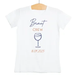 T-Shirt für den JGA | Personalisiert für Braut & Team Braut | Weiß