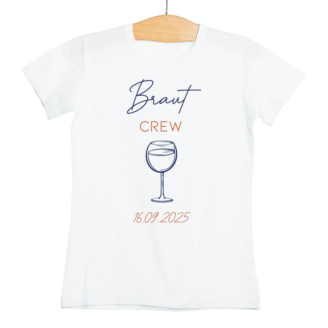 T-Shirt für den JGA | Personalisiert für Braut & Team Braut | Weiß