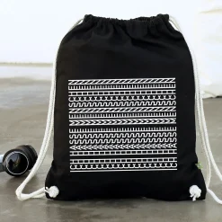 Turnbeutel 'Ich hasse Menschen' als lustiges Geschenk | BIO Rucksack mit versteckter Botschaft Schwarz