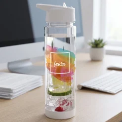 Tutti Frutti Flasche mit Watercolor Aufdruck