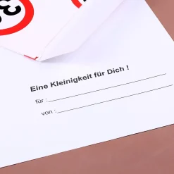 Umschlag für ein Geldgeschenk zum 30. Geburtstag