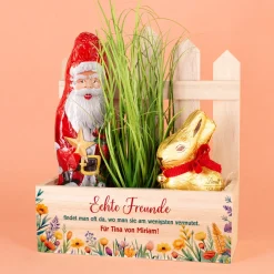 Ungewöhnliche Freundschaft – Schokoladige Überraschung im Pflanzkorb zu Ostern & Weihnachten